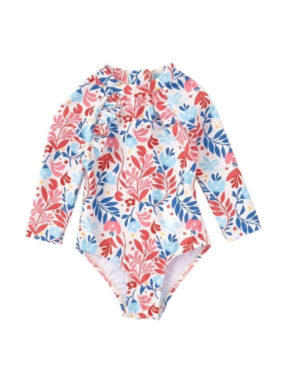 Adventurewear 360 Baby Girl Long Sleeve Rashguard Swim~Sz 18M~Hibiscus L15 03